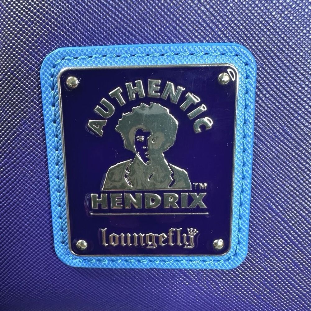 Loungefly Jimi Hendrix Psychedelic Landscape Zip Mini Backpack 9” x 10.5” x 4.5” - Picture 6 of 12